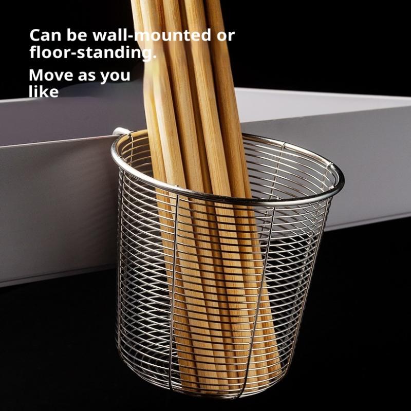 キッチン箸ホルダーオーガナイザー壁掛けステンレス鋼食器水切り - Woven Wall Basket のレビューと価格