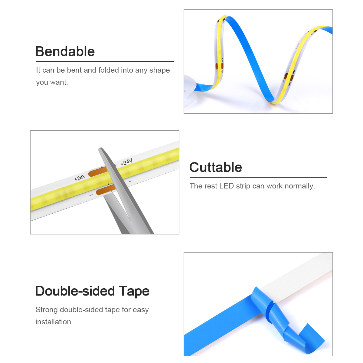 3M 5M 10M 24V COB LEDストリップライト  - Home Decor App のレビューと価格