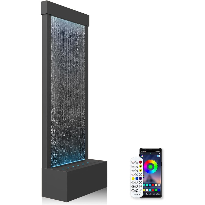 APP制御の多色LEDライト付き、モダンでシンプルな床置き型 - Home Decor App のレビューと価格