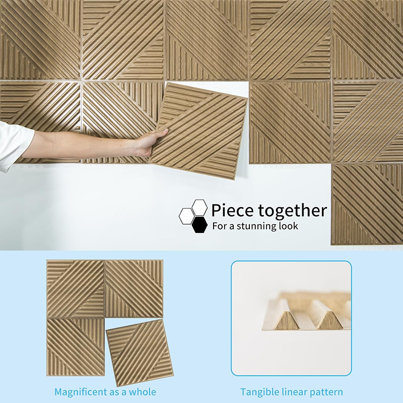 12枚セット 3Dウォールパネル 30x30cm 室内壁装飾 - Home Decor Wall Panels のレビューと価格