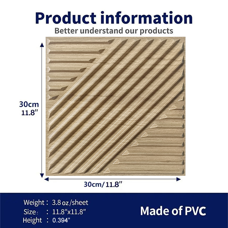 12枚セット 3Dウォールパネル 30x30cm 室内壁装飾 - Home Decor Wall Panels のレビューと価格