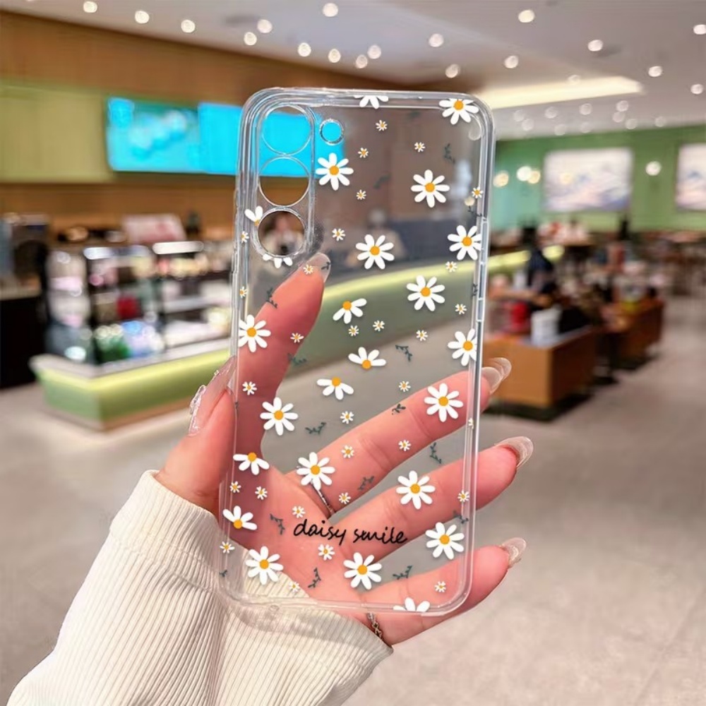 黄色の白いデイジーの花柄スマホケース Samsung Gal - Home Decor Yellow のレビューと価格