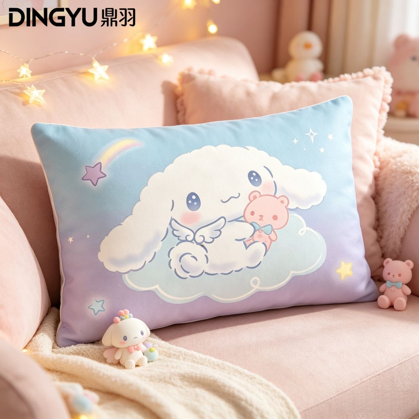 ハローキティ漫画クリスタルベルベットスローピローソフトバック - Decorative Throw Pillow のレビューと価格