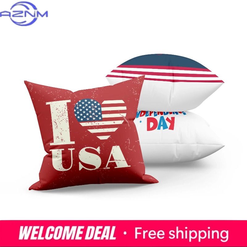 アメリカ独立記念日シリーズ LOVE USA プリントスクエ - Home Decor Kuching のレビューと価格