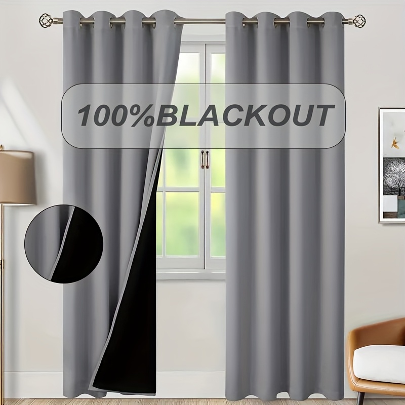 1枚入り 100%遮光カーテン 黒裏地付き 多色断熱ドレープ - Home Decor Wall Panels のレビューと価格
