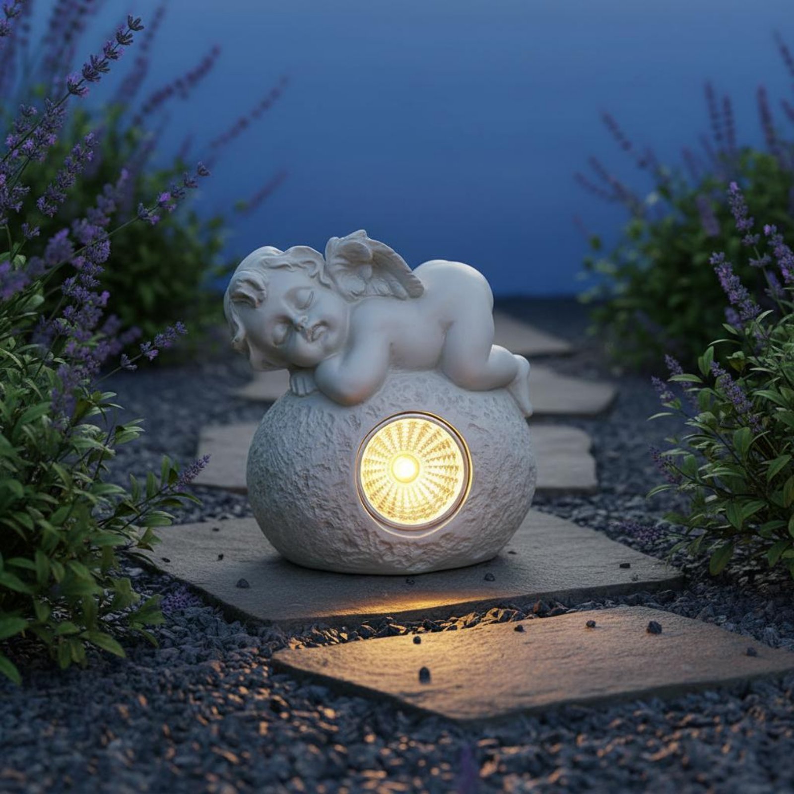 横たわる天使のライトレジン製ホームデコレーション、通路用 - Home Decor Resin のレビューと価格