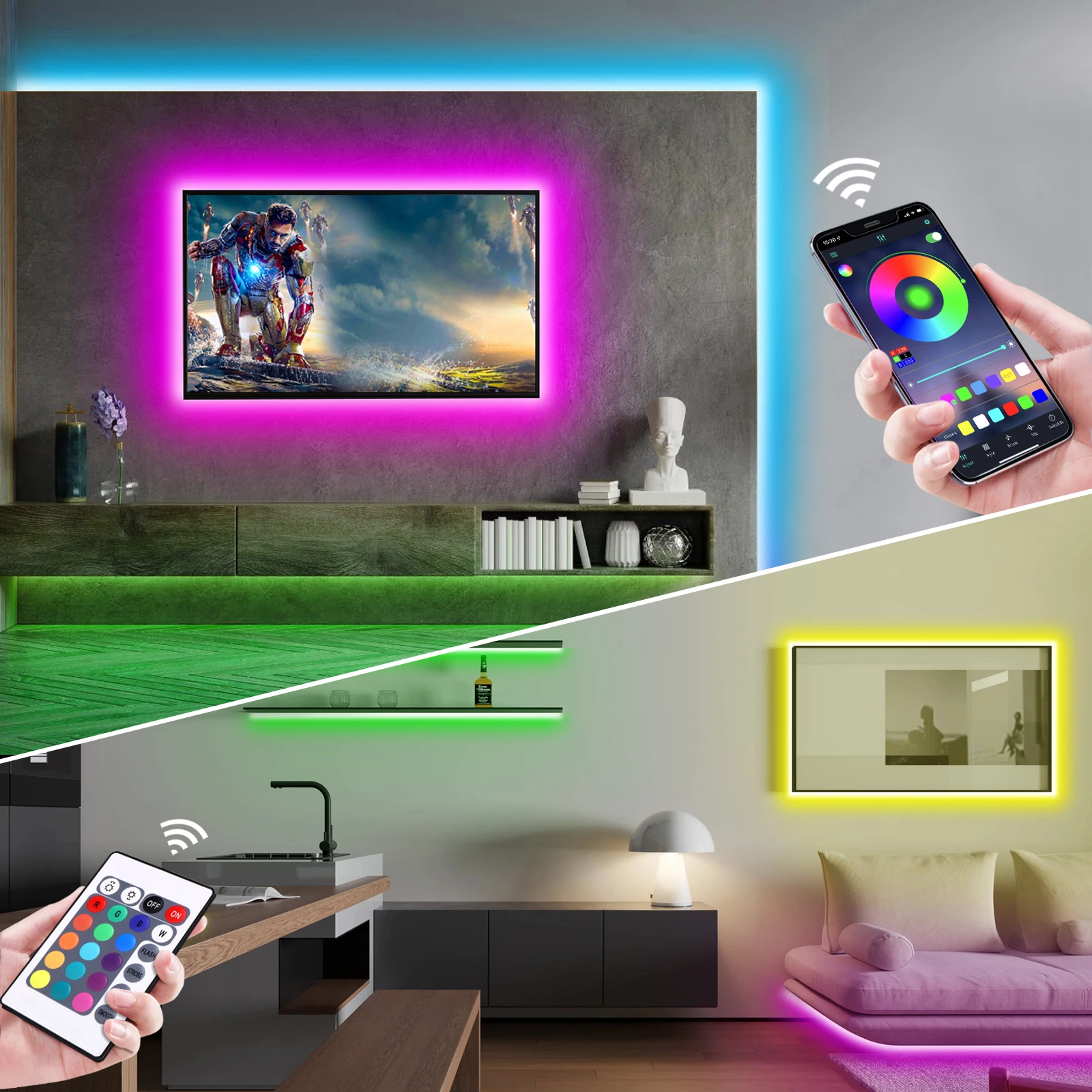 1-5m RGB LEDネオンストリップライト 5V USB - Home Decor App のレビューと価格