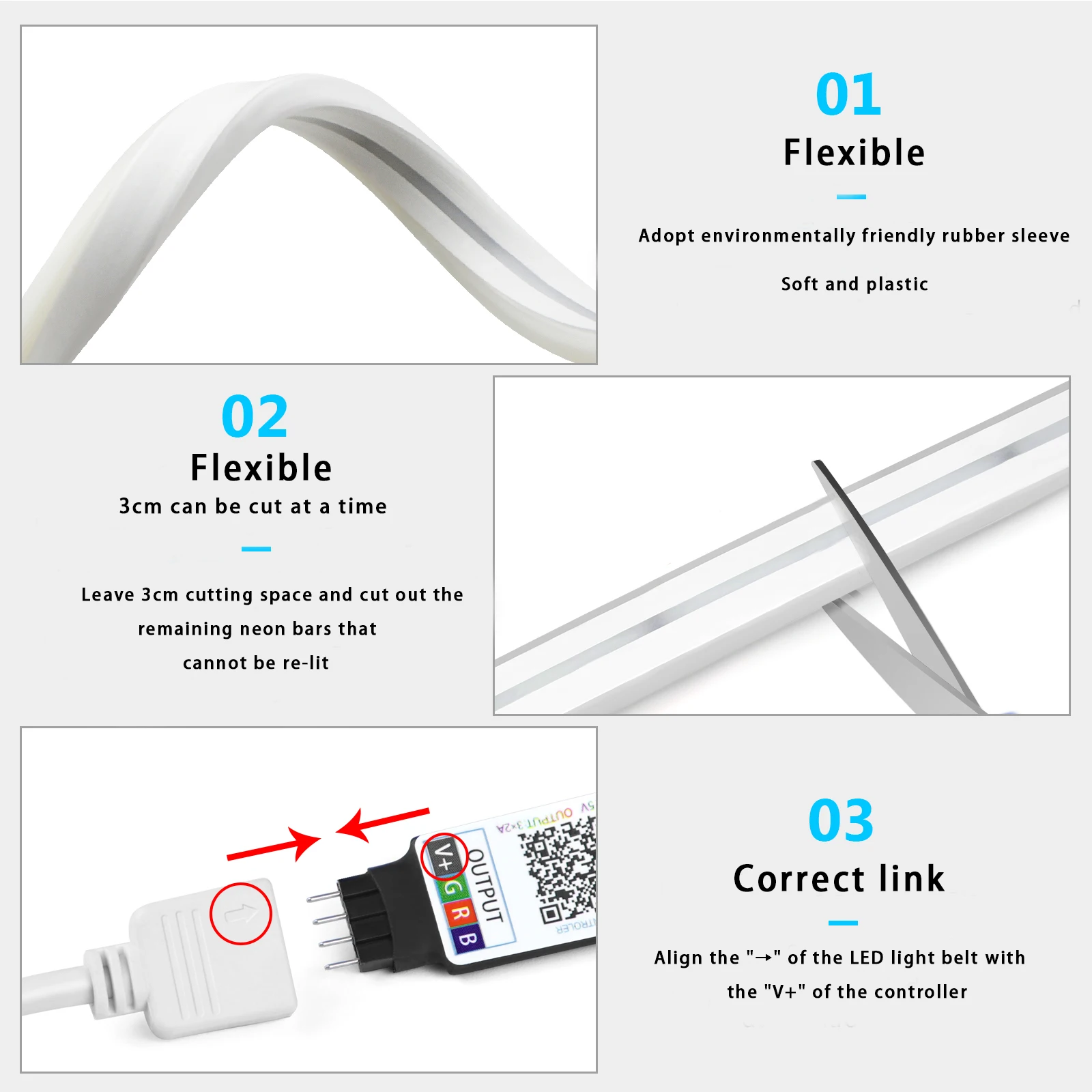 1-5m RGB LEDネオンストリップライト 5V USB - Home Decor App のレビューと価格